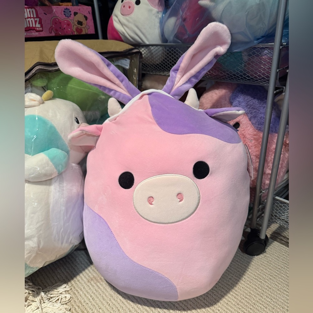16” Patty Cow Easter Bunny Ears Squishmallow